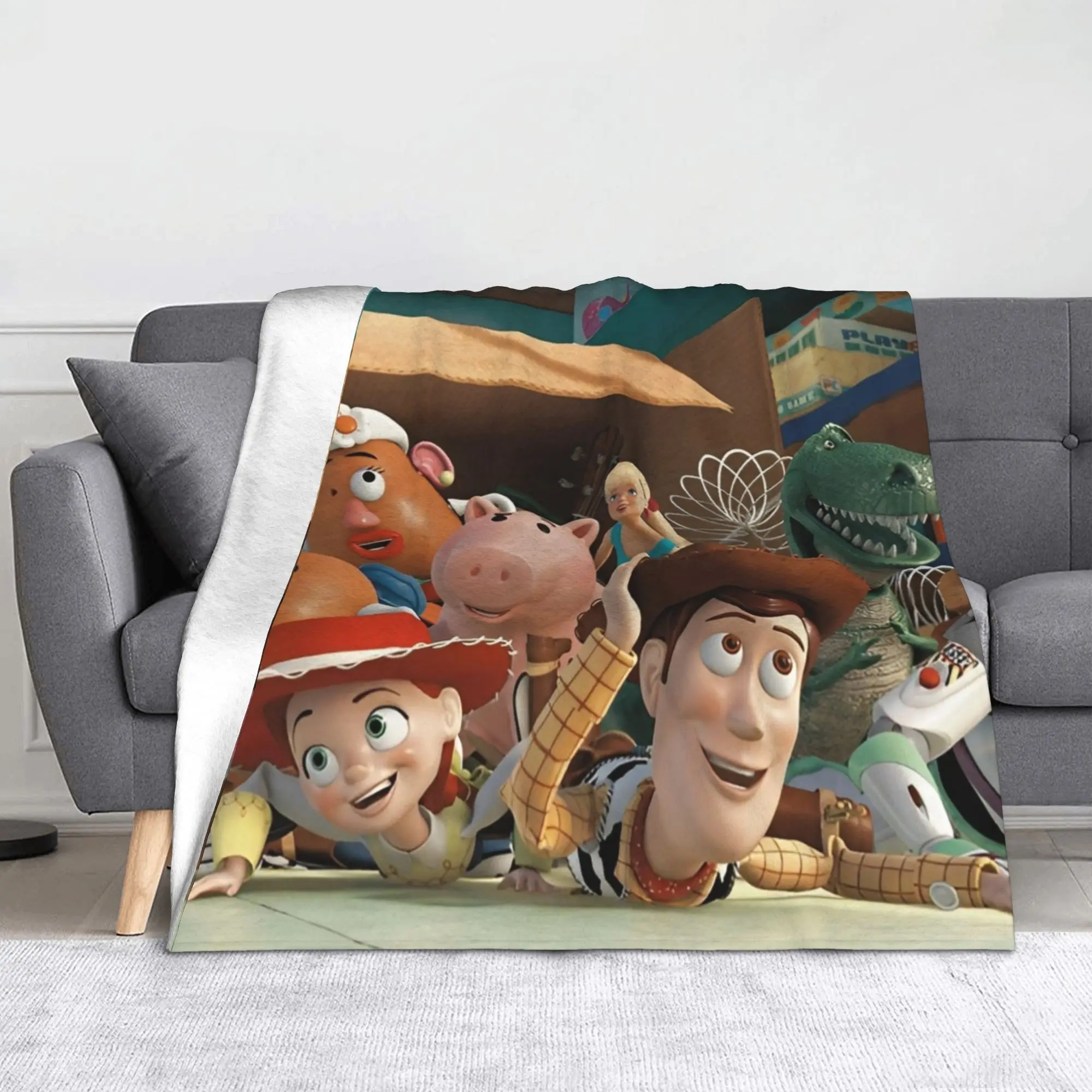 Toy Story Cartoon Throw Blanket for Couch  Soft Cozy Plush Blanket 50x60 Inch Multiple Sizes Bedspread for All Seasons