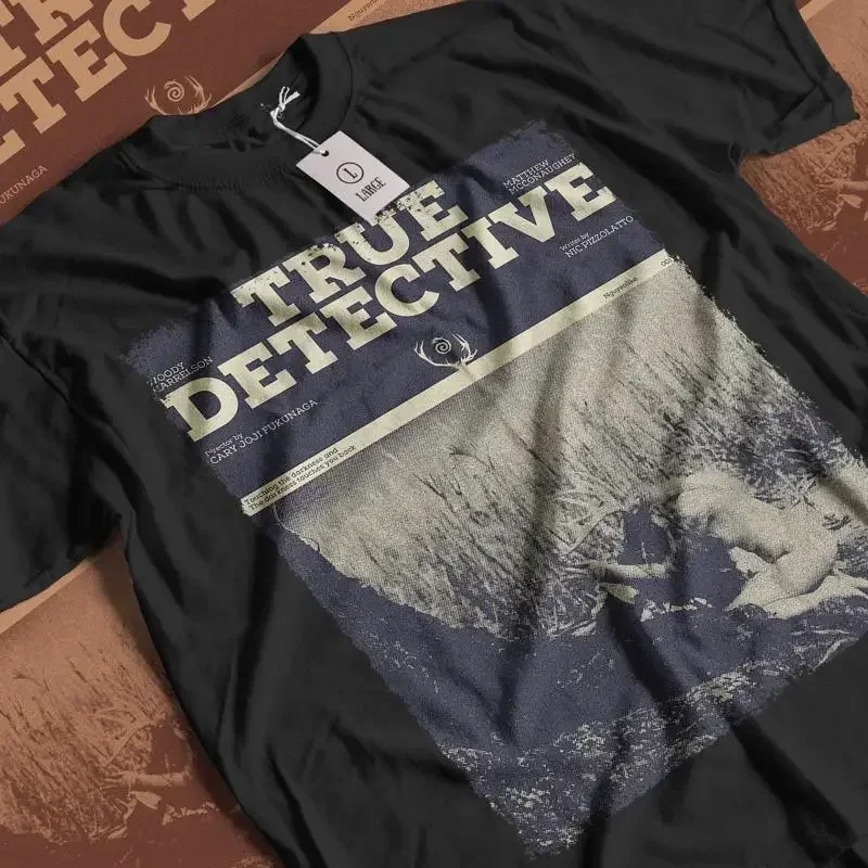 Aesthetic True Detective Vintage Halloween Horror Movie Streetwear  T Shirt