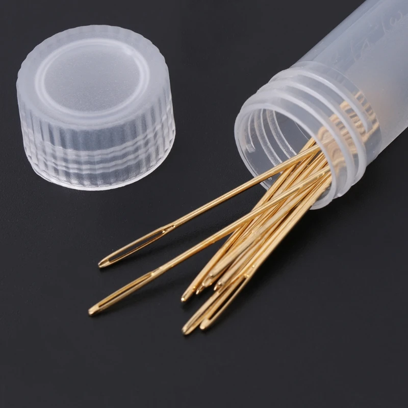 10 pcs 황금 자수 패브릭 크로스 스티치 천 바늘 크기 22 #24 #26 #28 #