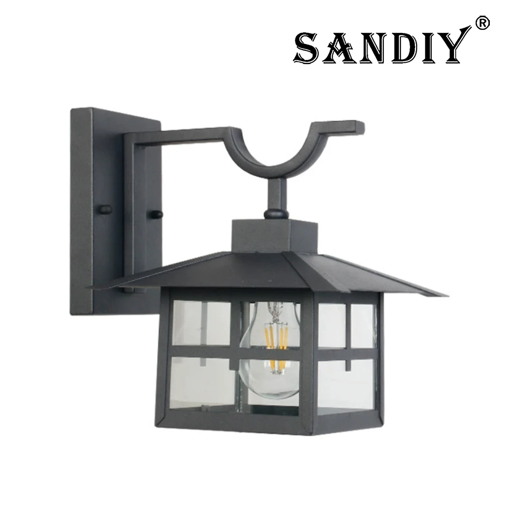 SANDIY External Sconce Lamp Outdoor Porch Light Minimalist Wall Mount Latern Water Protected Garden Yard Lighting Fixtures IP65