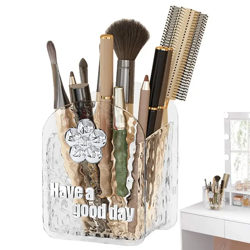 Makeup Brush Organizer glacier pattern Cosmetics Container Desk Organizer Makeup Organizer Pencil Storage Holder for Birthday