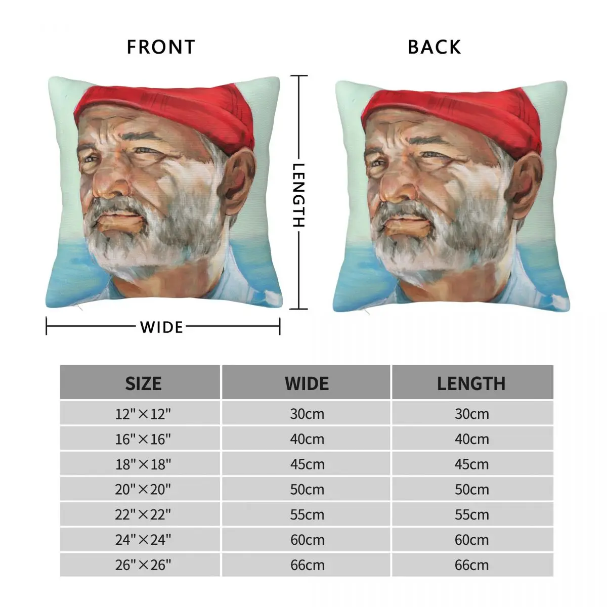 Bill Murray Steve Zissou Throw Pillow Pillowcases Cushion Covers Sofa Christmas Covers For Cushions Sofa Cushion