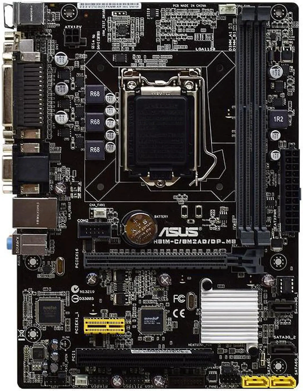 

Материнская плата ASUS H81M-C H81M-C/BM2AD/DP LGA 1150, поддержка процессоров Intel H81: Core i3-4130, i3-4350, i5-4570, i5-4590, i7-4770, форм-фактор Micro ATX