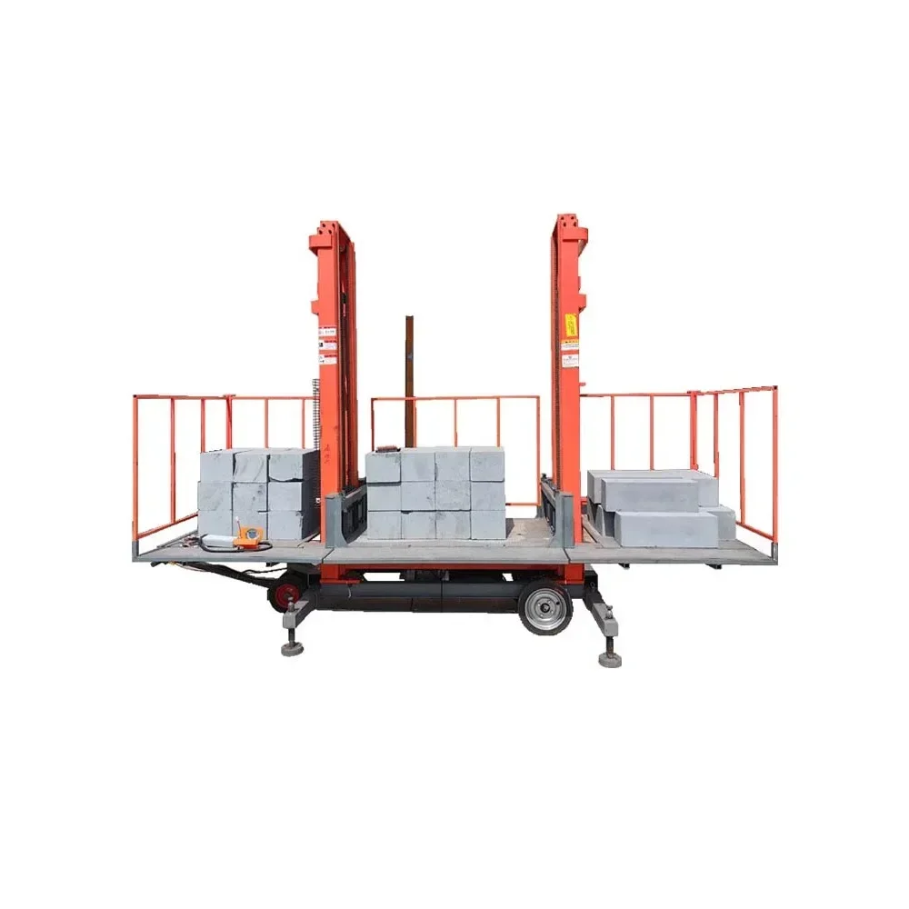 Wall masonry plastering platform mobile hydraulic lift upper brick bricklaying platform electric walking lift