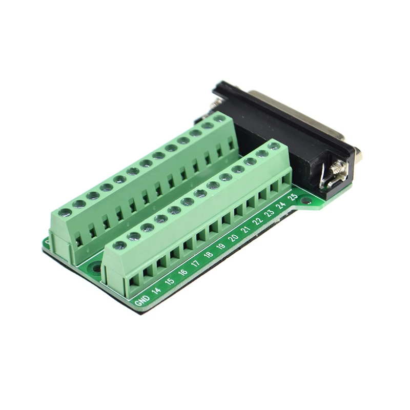 1 pz DB25 25 pin 2 righe maschio femmina connettore all\'adattatore terminale D-SUB convertitore da RS232 a RS485 modulo scheda terminale a 25 pin