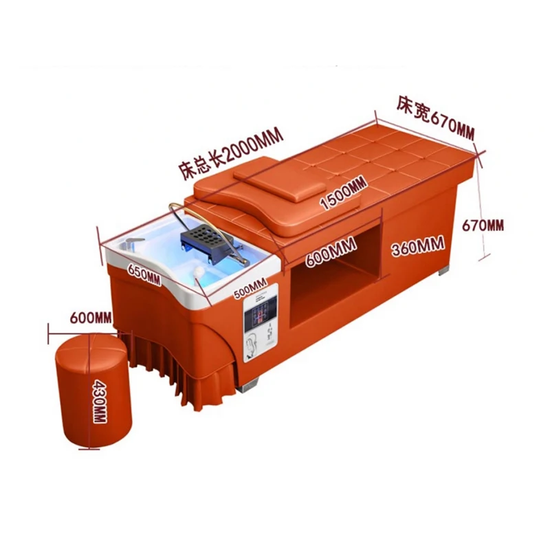 Профессиональный парикмахерский стул, прическа, умывальник для волос, кровать, мобильный СПА, парикмахерский салон, раковина, чаша, шампунь, спа