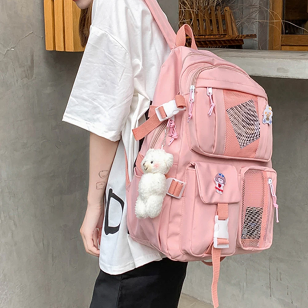 School Backpack College Bookbag Travel Daypack Cute Aesthetic Backpack Large Capacity Teens Book Bag with Multi Pockets for Gift