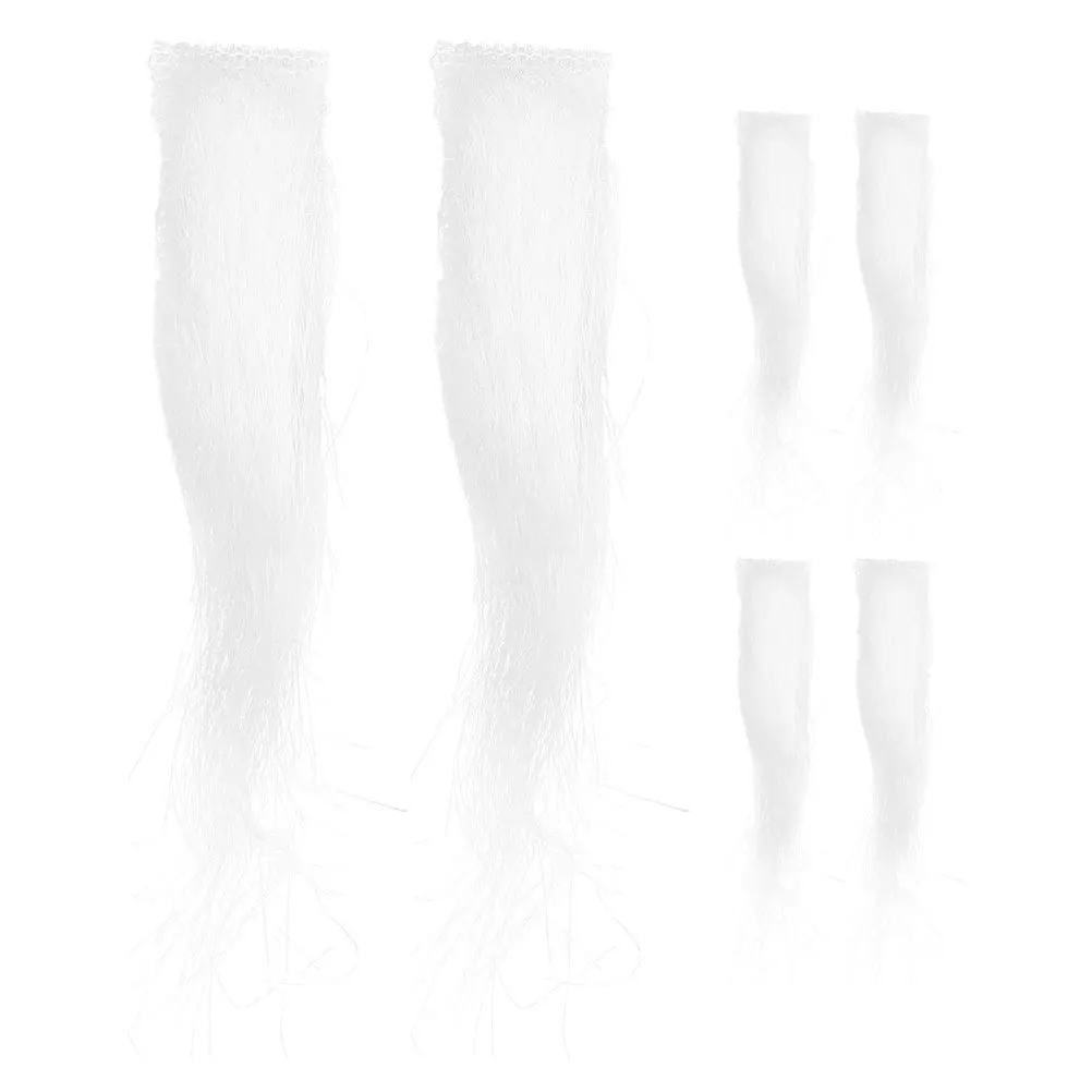 

3Pair Christmas Santa Claus Eyebrows White Self Adhesive Fake Facial Hair Holiday Party Costume Accessories White Eyebrows