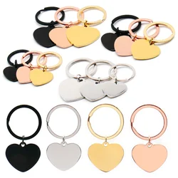 20Sets Heart Dog Id Tags Customized Cat Collar Stainless Steel Plate Keychain For Anniversary Date Initials Valentine Day Gift