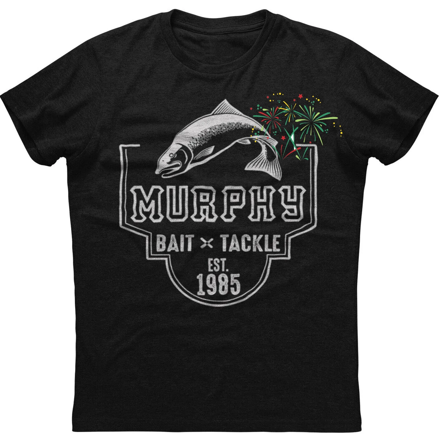 

Murphy Bait Tackle EST 1985 Funny Fish Lovers Short Sleeve Black T-shirt Men's 100% Cotton Casual T-shirts Loose Top Size S-3XL