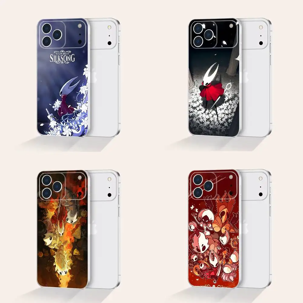

Silksong H-Hollow Knight For iPhone 17,16,15,14,13,12,11 Pro,Max,Plus,X,XS,XR,SE4,E Mini Transparent Print Phone Case