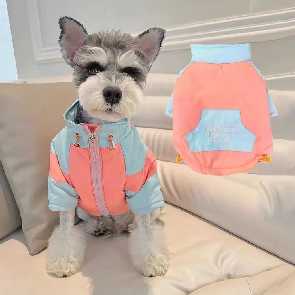 

Dog Autumn and Winter Jacket Schnauzer Teddy Bear Small and Medium-sized Dog Winter Warm Dog Parkas Jacket Puppy Clothes