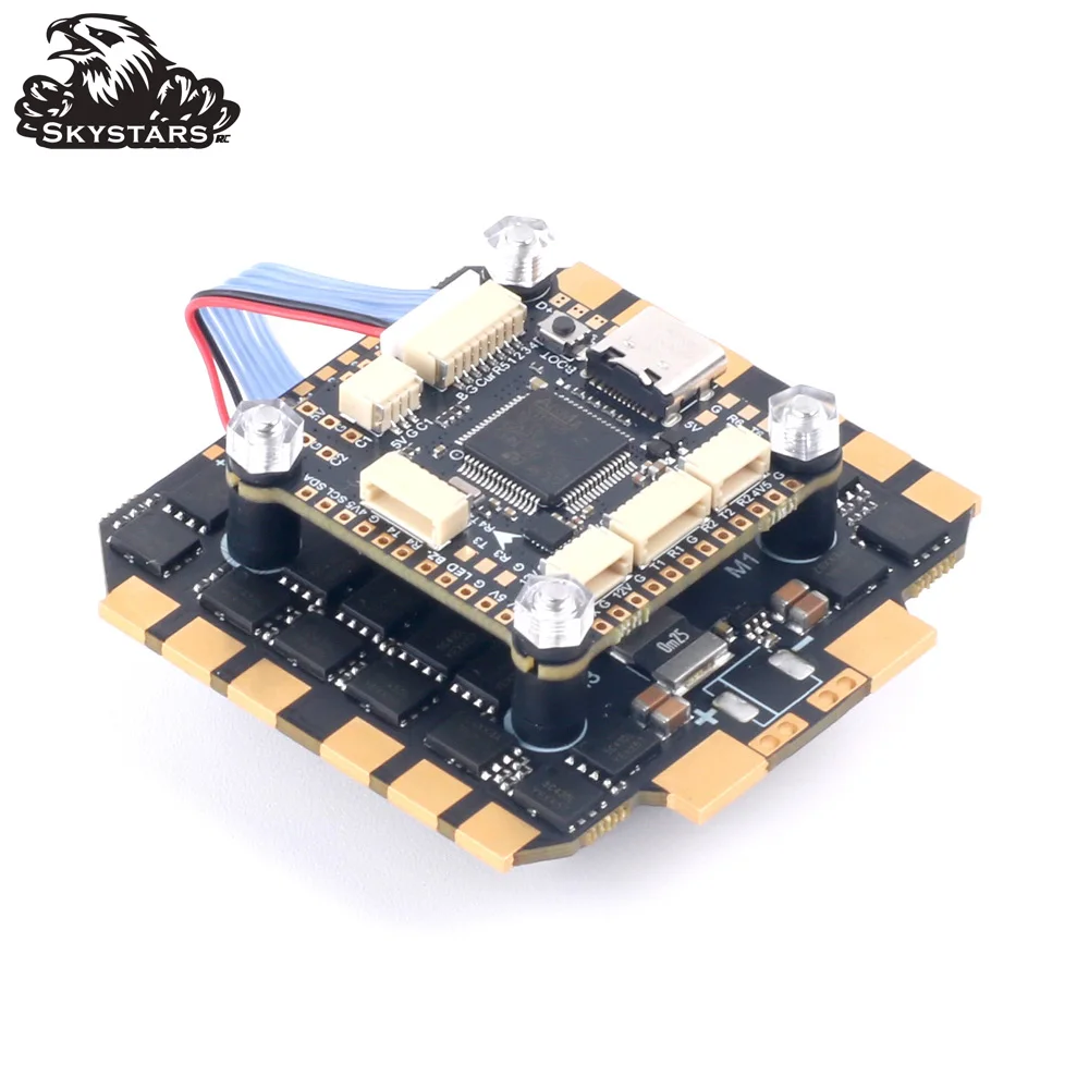 

Skystars F722 Flight Controller Betaflight F7 FC with 4in1 80A 4-10S BLheli_S ESC for RC FPV Freestyle Racing Drone