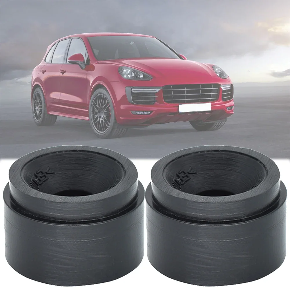 2X Engine Rubber Mounting Bush For Porsche Cayenne Macan Panamera Protective Under Guard Plate Clip Grommet Support Bungs Black