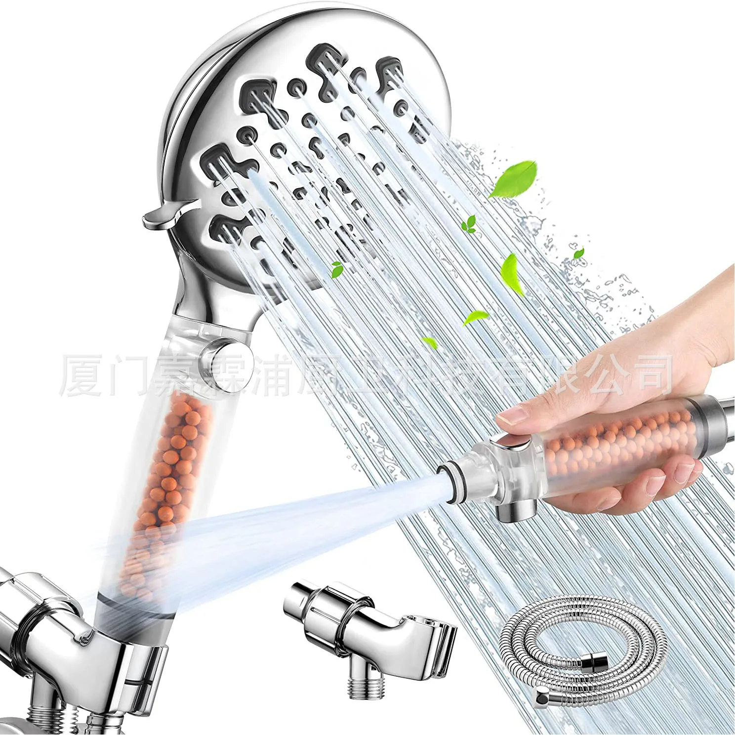 

Cross-border Europe, America, Filter Pressurized Removable 10-function, One-click Water Stop Handheld Nozzle Shower