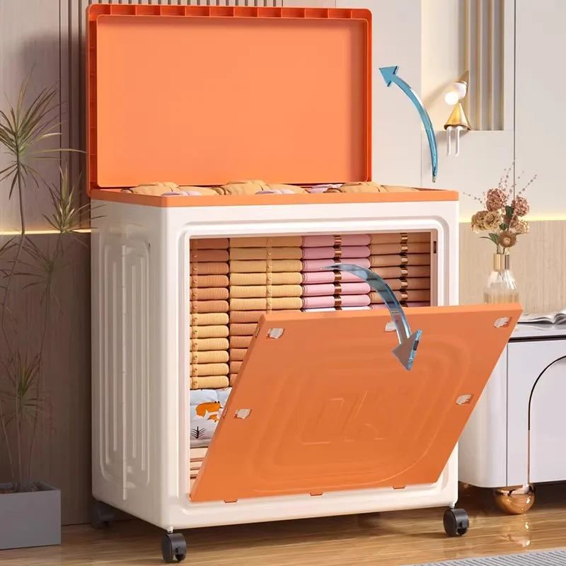 For Foldable Storage Box Living Room Bedroom Clothes Sorting Large Capacity Flip Storage Box