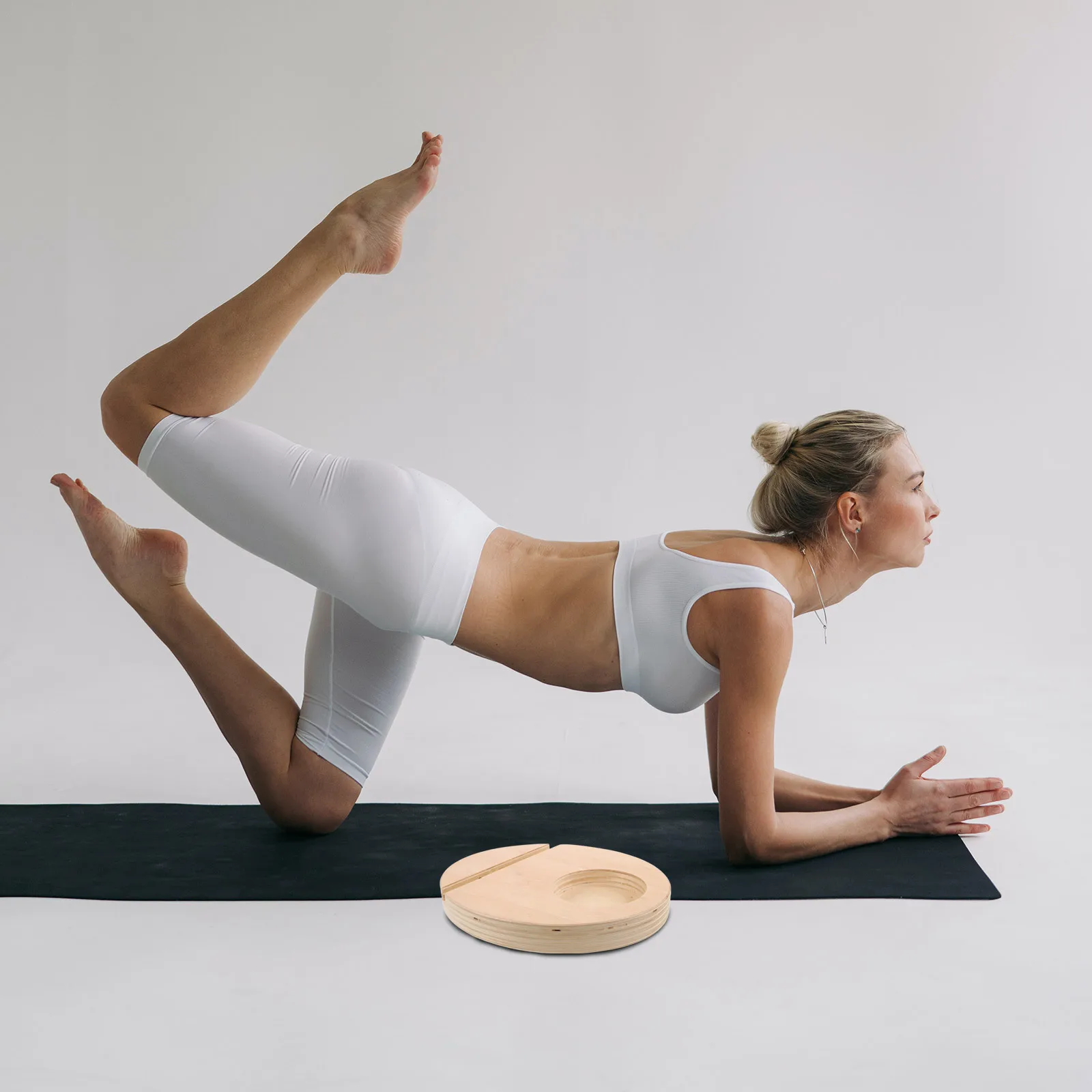 

Durable Fitness Equipment Holder Base Compact Design for Balance Training Boards Yoga Props and Gymnastics Stuff