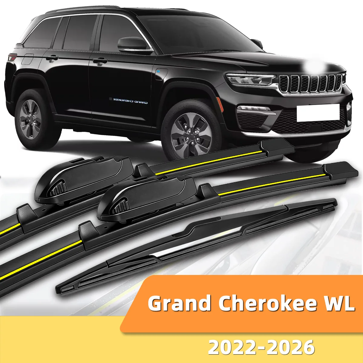 

Подходят для Jeep Grand Cherokee WL 2022-2026: прочные передние и задние дворники для автомобильных стекол 2023-2025 годов