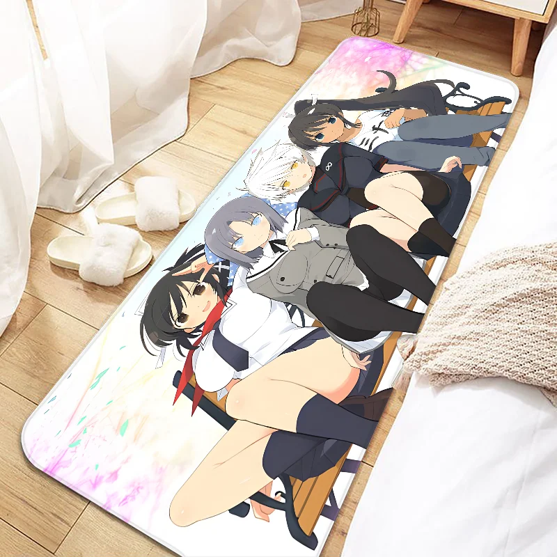 Senran Kagura Peach Ball Door Mat Entrance Non-slip Doormat Washable Kitchen Carpet Living Room Hallway Rugs Bathroom Door Mats