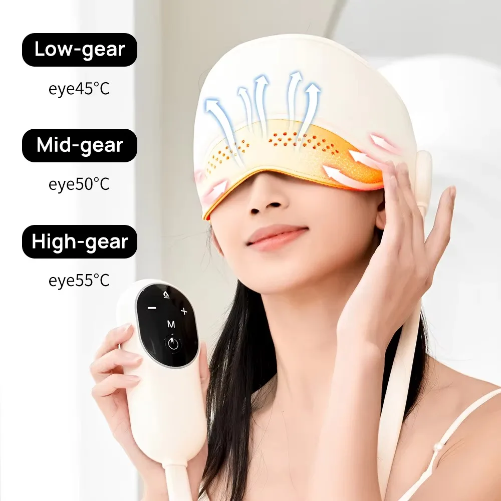 Head Massager Air Pressure Electric Head Eye Massage Graphene Heating Eye Hot Compress for Relax Improve Sleep Stress Relief