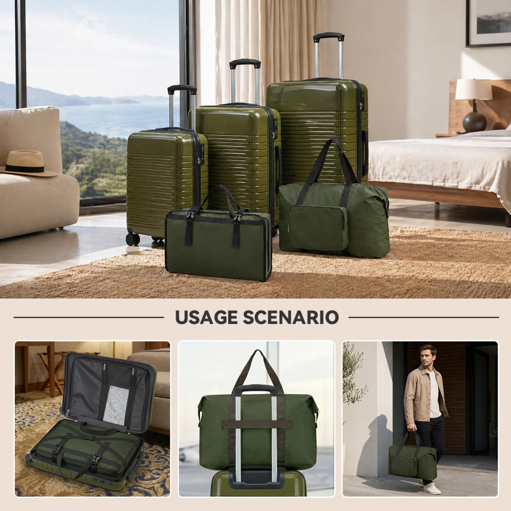 5개 세트의 PP 재질 하드 셸 여행 가방 세트(20/ - Foldable Rolling Luggage Bag 리뷰 및 가격