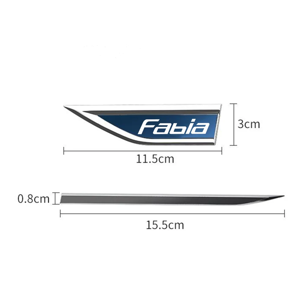 لسكودا فابيا 2 قطعة ملصقات سكين الحاجز الجانبي للسيارة شعار شارة الشارات تقليم التصميم شعار اكسسوارات السيارات التصميم