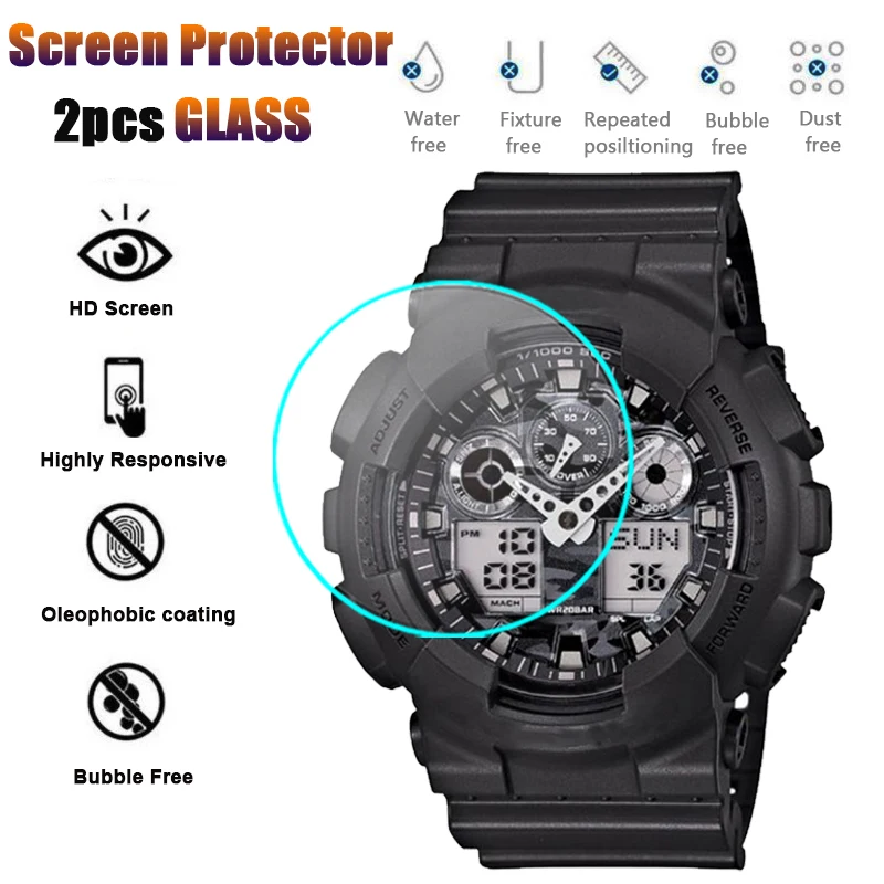 For Casio G-Shock GA-100 GA-110 GA-120 GA-140 GA-150 GA-200 GA-300 GA-400 GA-500 GA-310 135 Tempered Glass Film Screen Protector