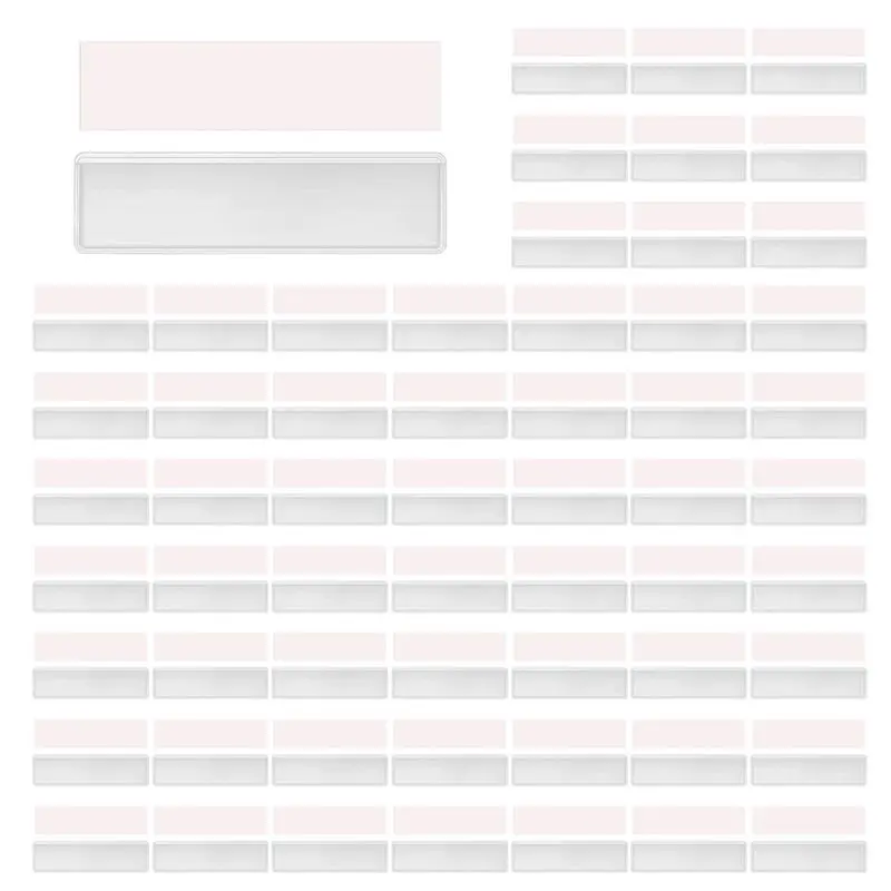 Exquisite-Label Holders Adhesive Shelf Tag Clear Shelf Tag Index Card Pockets Drawers File Storage Bins Label Holder 200 Pack