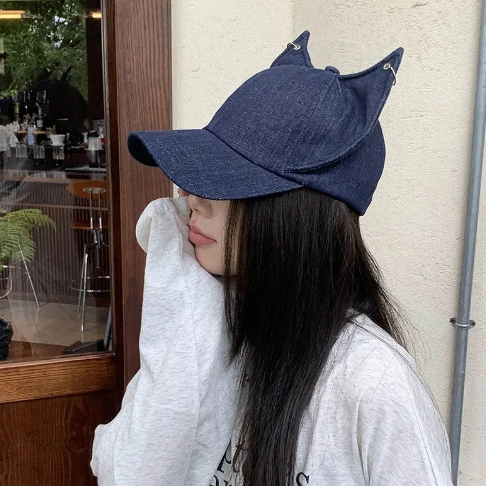 

Designer Cute Cat Ears Baseball Cap Y2k Sunscreen Women Peaked Cap Outdoor Casual Sun Hat Girl