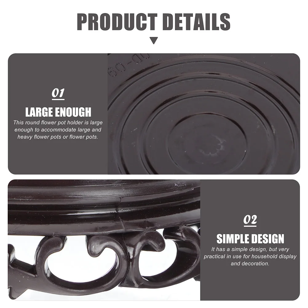 

5 pcs Flowerpot Base Durable Plastic Plant Pot Holder No Soil Leakage Garden Supplies Rack For Indoor Outdoor Use