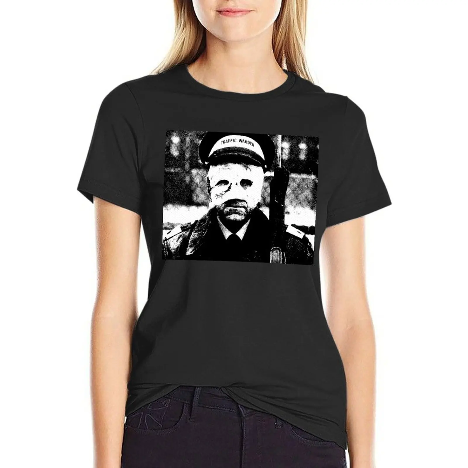 

Threads Traffic Warden T-Shirt kawaii clothes korean fashion vintage clothes luxury designer clothing Women