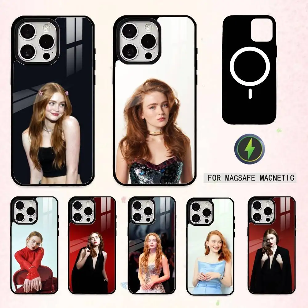 

A-Actress S-Sadie S-Sink Phone Case For iPhone17,16,15,14,13,12,11 Plus,Pro Max Magnetic For Magsafe Wireless Charging