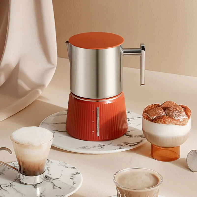 Detachable Electric Milk Frother Household Milk Heater Hot & Cold Dual‑Use Coffee Foam Maker