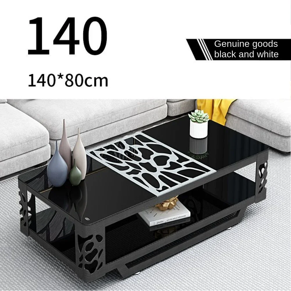 

Simple modern wrought iron paint tempered glass coffee table home living room office fashion creative small apartment square tab