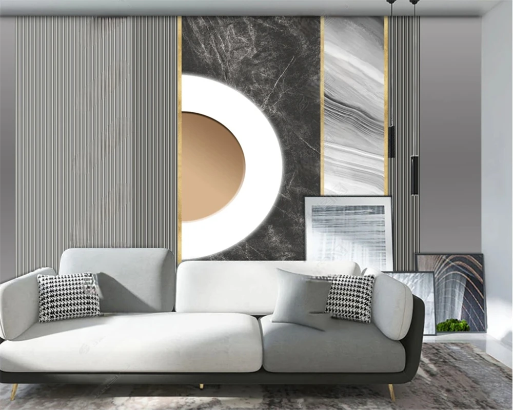 beibehang Customized papier peint modern simple luxury marble luxury geometric three-dimensional terrazzo background wallpaper