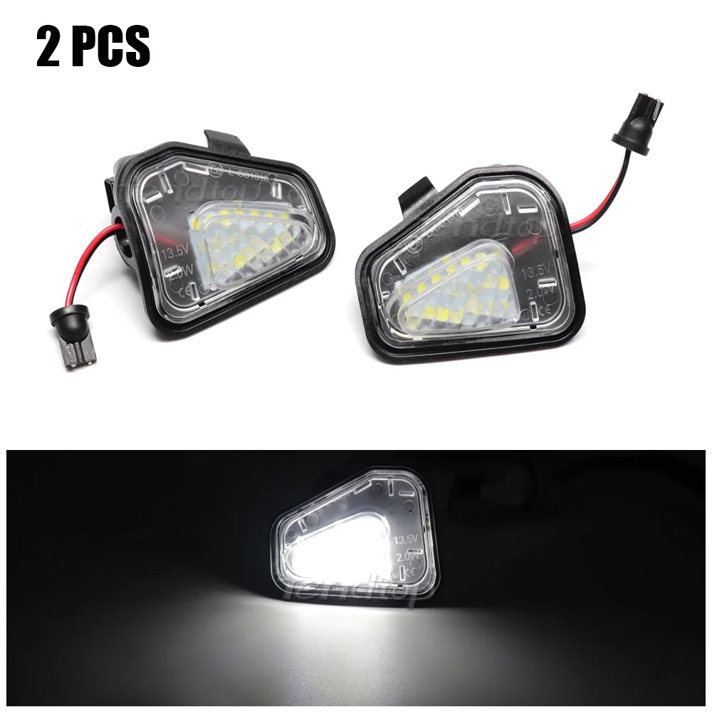 2pcs For VW LED Side Rearview Mirror Floor Ground Lamp Puddle Welcome Light For Passat B7 CC Scirocco Jetta MK6 EOS 2009-2015