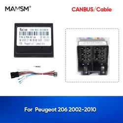MAMSM Car Radio Canbus For Peugeot 206 2002 2003 2004 2005 2006 2007 2008 2009 2010 Wiring Harness Power Cable Decoder Adapter