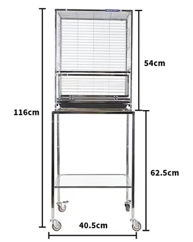 Stainless Steel Square Pet Bird Breeding Cage Solid Pattern Birdhouse for Racing Pigeon Parrot Breathable Durable Glass 6