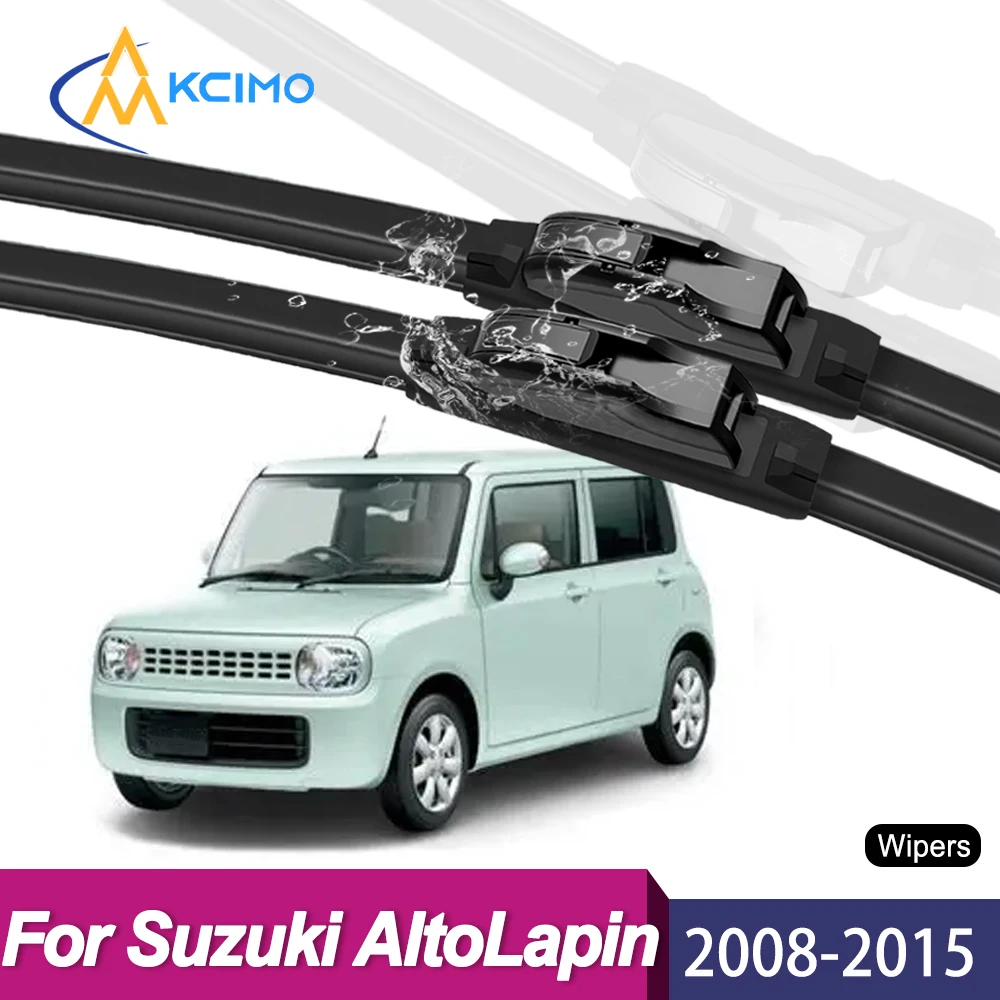 

2Pcs Silent Smooth Rubber Wiper Set For Suzuki Alto Lapin HE22S 2008-2015 Perfect Replacement Wiper Kit