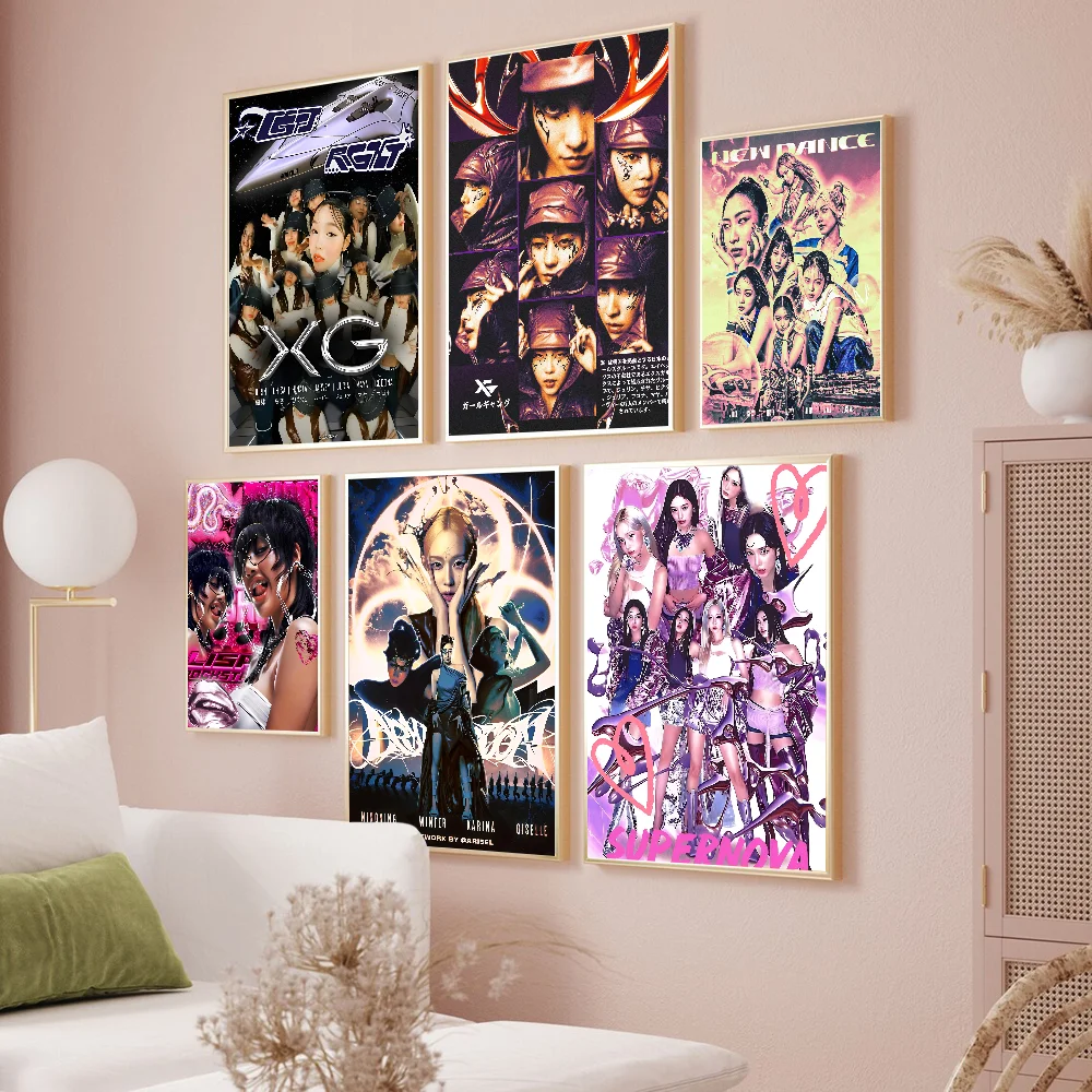 Kpop X-Xg Good Quality Prints and Posters Waterproof Paper Sticker Coffee House Bar Posters Wall Stickers