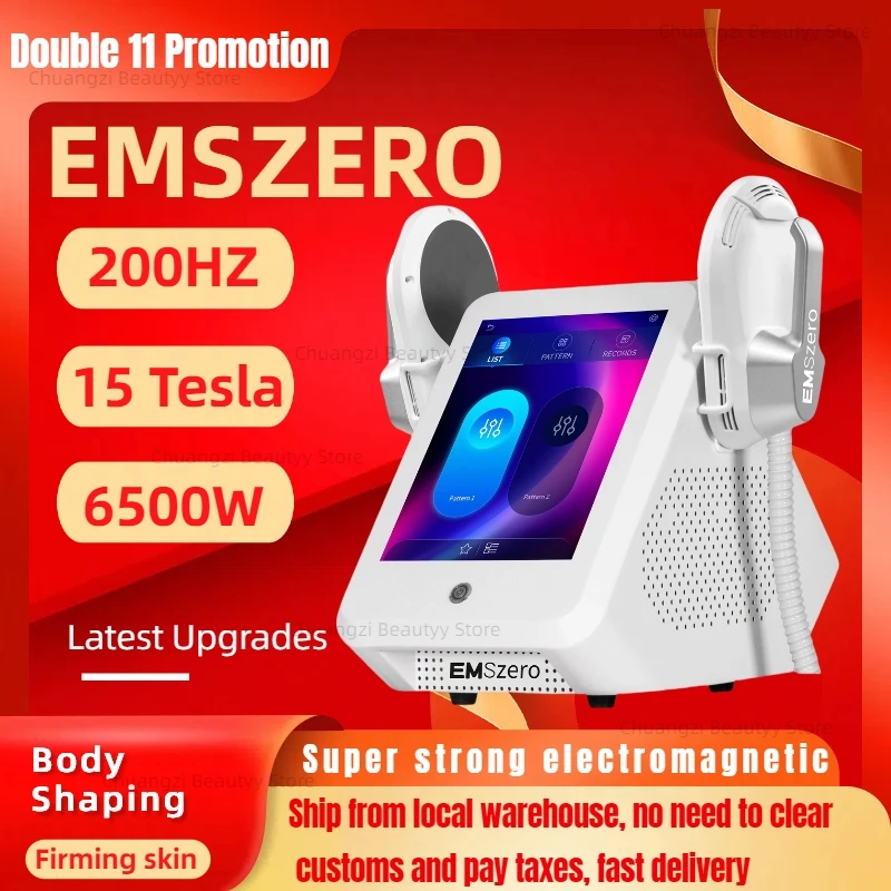 

Christmas EMSZERO 6500W 15 Tesla RF EMS Slimming Machine Hiemt Nova Body Sculpting High Strength Pelvic Muscle Stimulator Salon