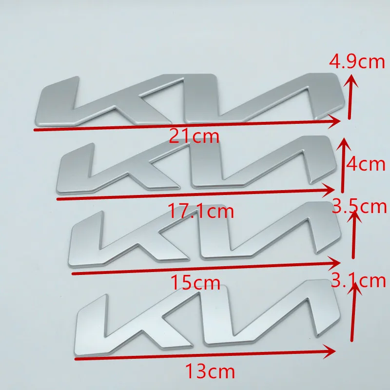 1pcs 3D 15cm 13cm 17cm 21cm for Car Letter Front Head Hood Bonnet Emblem Rear Tail Bumper Trunk Sticker Badge Styling view 2