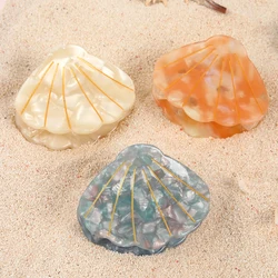 1piece beach summer holiday marble pearly shell hair claw clip for holiday gift