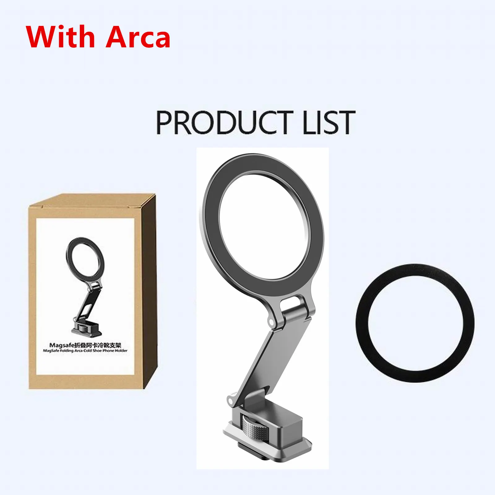 2026 Aluminium Camera Flitsschoen Magnetische Telefoonhouder met Arca Coldshoe Telefoonhouder voor MagSafe Iphone 17-12 Samsung Monitorbeugel
