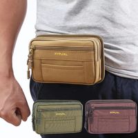 Belt Molle Men Waist Pack Phone Holder Multi-Compartment Mobile Phone Bags Zipper Close Bum Bag Men Wallet Pouch Hiking Cycling
