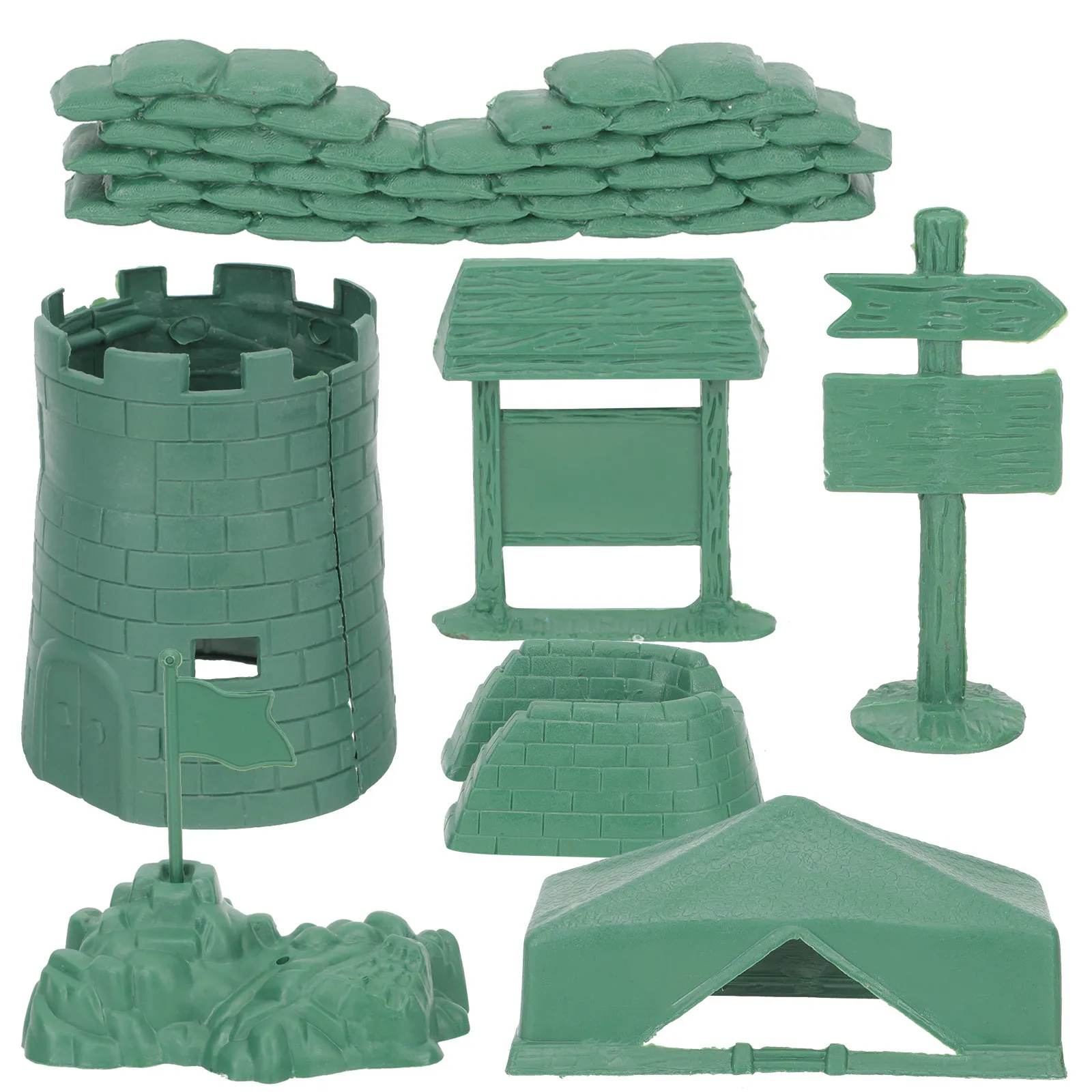 

3Sets Military Pack Plastic Durable Lightweight Miniature Sandbox Decorations Kids Military Gift for Kids
