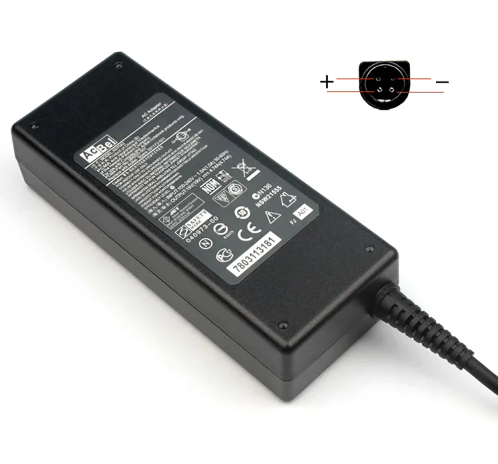 New 19V 4.74A 90W Acbel AC Adapter Charger For POS System 4-Pin Power Supply AD7043 AD7044 AP13AD05 AP15AD17 API1AD43 API2AD62