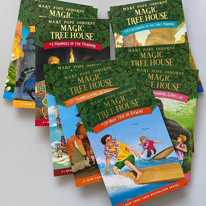 English version Magic Tree House 1-28 and 29-55 volumes English reading story book children\'s adventure science book