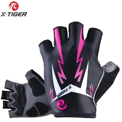X-TIGER Sports Cycling Gloves Half Finger Women MTB Bike Gloves Running Fitness Gym Riding Motorcycle Bicycle Gloves