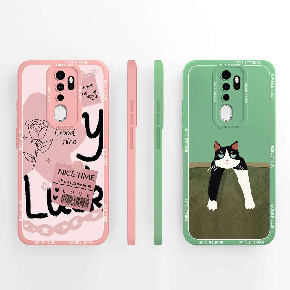 Custodia per Oppo A5 A9 2020 bella bella farfalla quadrata liquida morbida Cover antiurto per OppoA5 OppoA9 2020 Capa Fundas